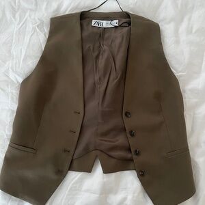 Green Zara vest